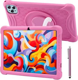 ATouch Kindertablet Tab 10 Plus – Kindertablet Vanaf 3 jaar – Kindertablets 2026 Model – 10 Inch Kids Tablet – Android 15 – Kinder Tablet – Inclusief 64GB+64SD & Screenprotector - Roze — thumbnail 1