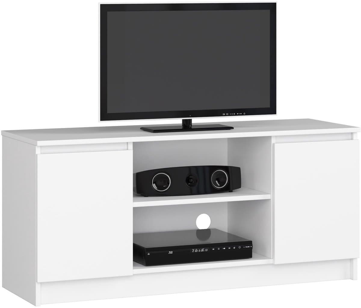 TV Meubel K120 / TV Kast / AKORD Furniture Factory / Wit / 2 Deuren, 2 Legplanken / 120 x 55 x 40 cm — afbeelding 1