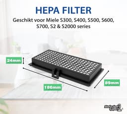 Vervangende Miele Hepa Filter - Uitblaasfilter o.a. Geschikt voor: S2, S2000, S700, S600, S500, S400 en S300 Series — thumbnail 3