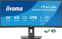 iiyama ProLite XCB3494WQSU-B1 - 34 inch - WQHD - VA - USB-Hub (4x) - Verstelbaar - Curved — thumbnail 1