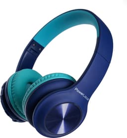 PowerLocus PLED Draadloze Koptelefoon Over-Ear voor Kinderen - LED lampjes - met Microfoon - Micro SD poort - Blauw — thumbnail 6
