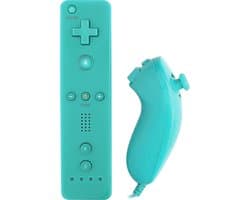 Controller + Nunchuk Blauw - Geschikt Voor Wii & Wii U – Blauw