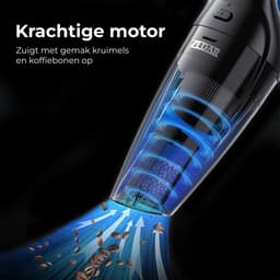 kruimeldief met oplaadstation - Handstofzuiger- 100W Krachtige Zuigkracht - HEPA 13 Filter - Zedar S500 — thumbnail 2