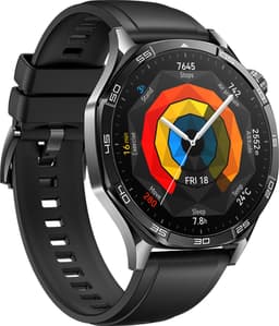 HUAWEI WATCH GT5 46mm Zwart Fluoroelastomeer Horlogeband - golf en 40 meter duiken Verbeterd 24/7 gezondheidsbeheer - Tot 2 weken batterijduur - Compatibel met iOS & Android — thumbnail 3