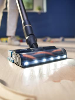 Philips Steelstofzuiger met Dweilfunctie XC7057/01 - Zuigmond met LED verlichting - Draadloos - Zonder Zak - Handstofzuigerfunctie - Alle Vloertypen - Lichtgewicht — thumbnail 2