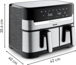 Tefal Dual Easy Fry & Grill EY905D - Heteluchtfriteuse XXL - RVS - 2700W - 8,3L — thumbnail 6
