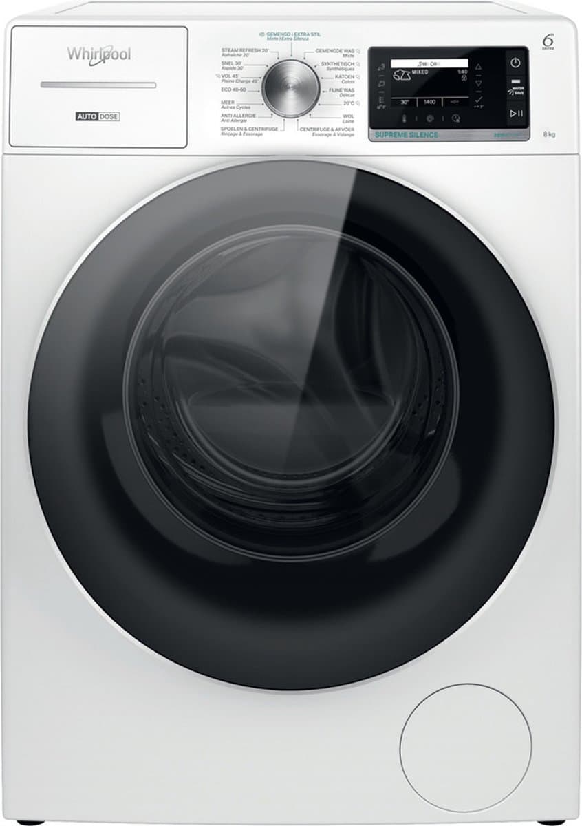 Whirlpool W8 89AD SILENCE BE wasmachine 8 kg | Stoom | Autodose — afbeelding 1