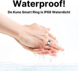 Kuno Smart Ring - Slimme ring - Smart Wearable - Health Ring - Slaap Tracker - Hartslagmeter - Stappenteller - Fitness en Activiteiten Tracker - Calorieen Bijhouden - Geen Abbonement - Waterdicht - voor Mannen en Vrouwen - Goud - Maat #9 — thumbnail 12