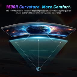 KTC H32S17F 32'' Curved Gaming Monitor, 1920*1080 HVA Paneel, 240Hz Refresh Rate, 125% sRGB, 3500:1 Contrastratio, Adaptive Sync, HDR10, 3ms Reactietijd, 2*HDMI2.0 1*DP1.4 1*USB2.0 1*Audio, VESA Montage, Verstelbare Kanteling, Weinig Blauw Licht — thumbnail 12