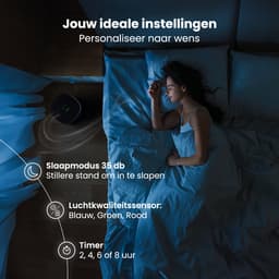 Auronic Luchtreiniger Fresh met HEPA 13 Filter, Ionisator en Koolstoffilter - Ruimtes tot 45m² - CADR-waarde van 225m³/u - Air Purifier - Zwart — thumbnail 7