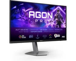 AOC AGON PRO AG276QZD2 - QHD OLED Gaming Monitor - 280Hz - Esports Base - HDMI 2.1 - USB-hub - 27 inch