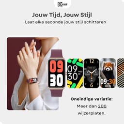 Kiraal Venture Active - AMOLED Activity Tracker - Stappenteller - Hartslagmeter - Bloeddrukmeter - Smartwatch - Waterdicht - Heren - Dames - Nederlandse Handleiding - Paars — thumbnail 6