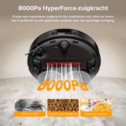 Roborock QV 35A robotstofzuiger - 8000Pa - met dweilfunctie - anti-verstrengeling - Dual Liftable Spinning Mops - Reactive Tech Obstacle Avoidance - Zelfreinigend - 2,7 L stofzak - 4 L watertank - Qrevo Plus/Qrevo upgrade — thumbnail 6
