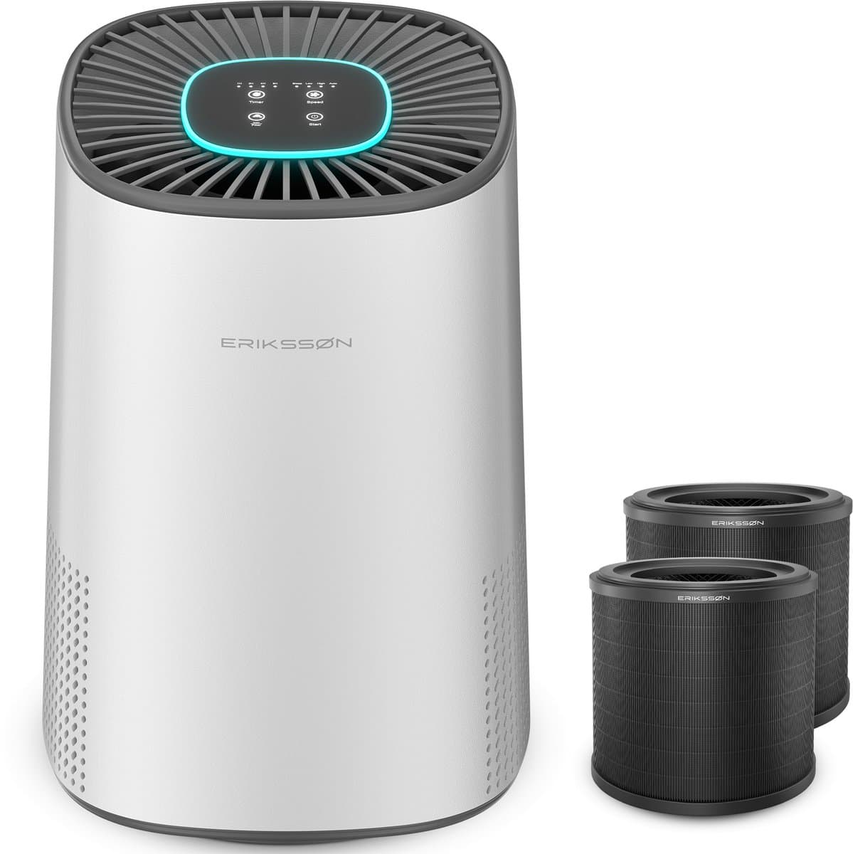 Erikssøn Luchtreiniger Air Purifier Elite - 2x HEPA-14 Filter - Wit - 240 m3/u - Vermindert Stof En Pollen - Met Hepa Filter - Met Ionisator — afbeelding 1