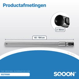 SQOON® Telescoop zuigbuis - Geschikt voor alle modellen van Miele o.a. Classic C1, Complete C2, Complete C3 series - Guard S1 - M1 - L1 Series — thumbnail 2