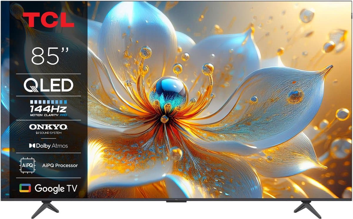 TCL 85T8C 85inch 4K Ultra HD 144Hz 216CM TV — afbeelding 1