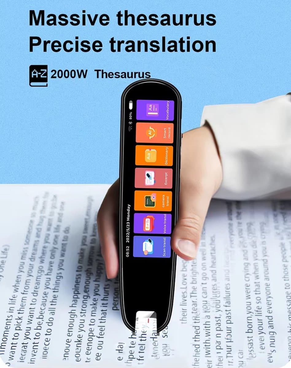 MD04 3.38" Touchscreen 134 Taal Penvertaler "Stem, Foto en Tekst vertaling" — afbeelding 1