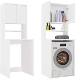 Wasmachine opbouw xl wit wasmachine/ wasdroger kast — thumbnail 1