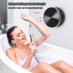 GTB® Douche Radio - Radio - Douche Speaker - Zwart - 11cm x 7cm x 3cm — thumbnail 7
