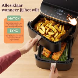 Cosori TurboTower Pro – Dubbele Airfryer XXL – 10.8L – Keramische Coating – 2 Manden Apart Instelbaar – 7 Programma’s — thumbnail 14
