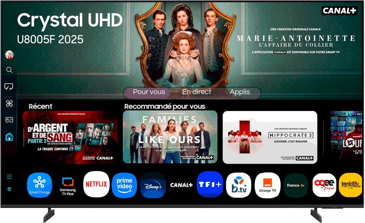 Samsung TU65U8005FU 165,1 cm (65") 4K Ultra HD Smart TV Wifi Zwart — afbeelding 1