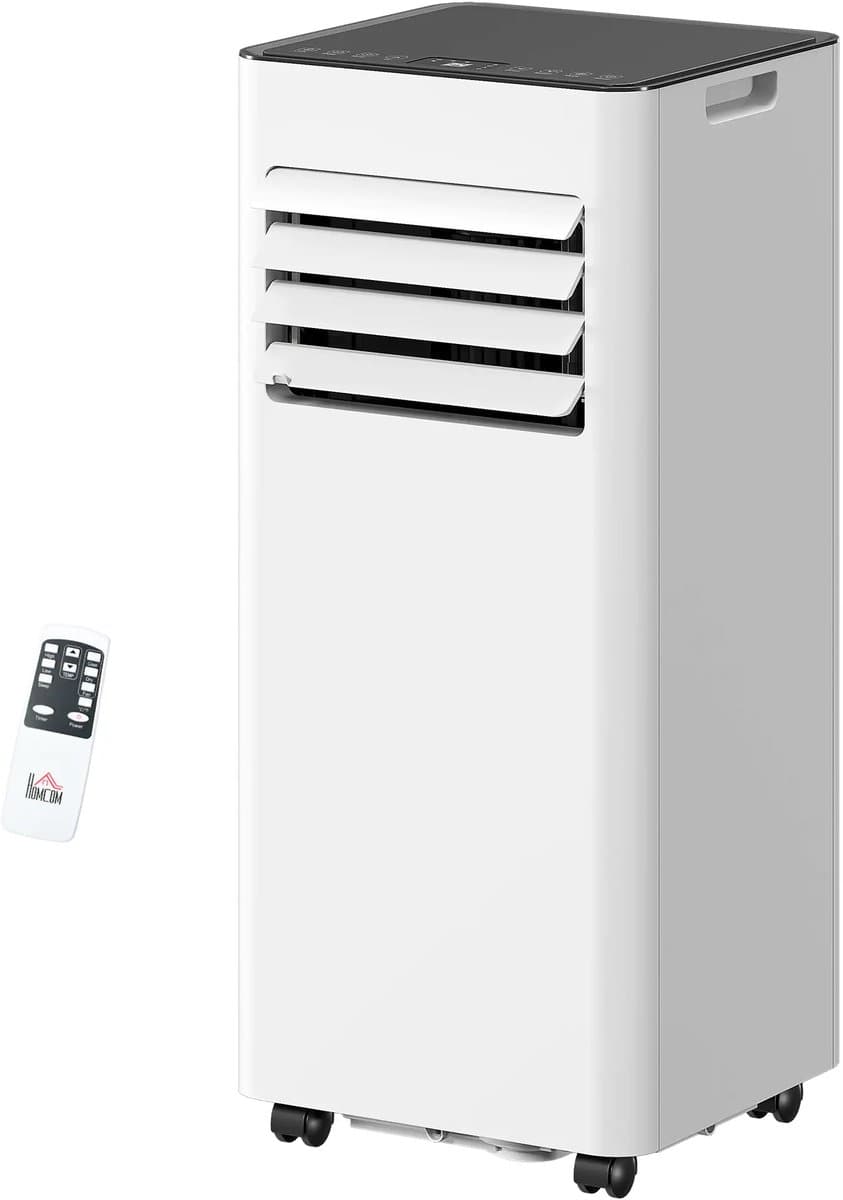 3-in-1 Mobiele airco - 7000 BTU - Draagbare airconditioner - 3-in-1 koelen, ventilator en luchtontvochtiger - geschikt voor ruimte tot 26 m² - Met afstandsbediening en 24-uurs timer - Led-display - Wit — afbeelding 1