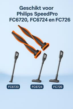 Replacements® - Borstels geschikt voor Philips Speedpro - 2 stuks - FC6721 t/m FC6729 - vervangt onderdeel CP1913/01 — thumbnail 7