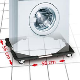 Scanpart wasmachine verhoger met wielen - 10 centimeter verhoging - Maximaal 138 kg - 56 x 56 cm - Universeel — thumbnail 5