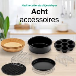 Airfryer Accessoires Complete Set - Ø 20 CM - 8 delig - Vivid Green — thumbnail 7
