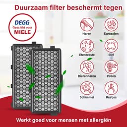 DEGG® – HEPA Filter Geschikt voor Miele Stofzuiger – Vervangt SF-HA 50 – Voor Complete C3, C2, Compact C2, S8, S6, S5 – Premium Kwaliteit – 2 STUK(S) — thumbnail 2