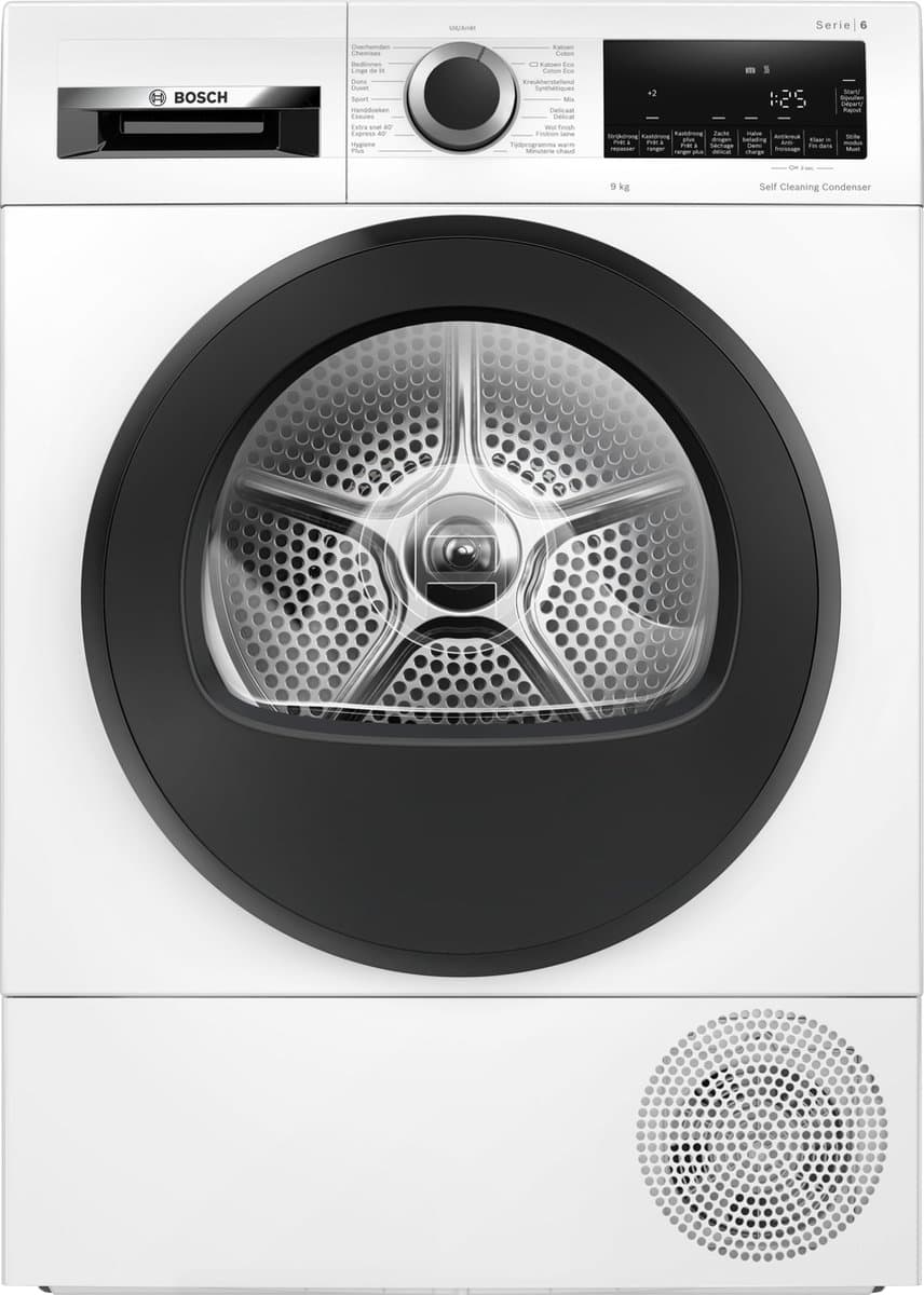 Bosch WQG245D1FG - Serie 6 - Wasdroger - Warmtepompdroger - Blijvend energiezuinig door Zelfreinigende condensor - Droogt zoals jij wilt met Auto Dry - Zeer stil - NL/FR display — afbeelding 1