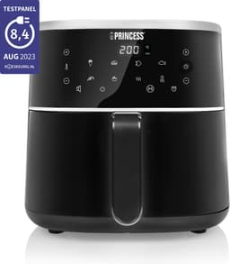 Princess Digitale Airfryer 182238 - 4 liter - PFAS vrij - Groot - Heteluchtfriteuse - Zwart - Digital Touchscreen - 8 Automatische Programma's - Inclusief in hoogte verstelbaar Grillrack — thumbnail 8