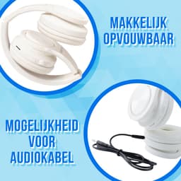 Silvergear Hoofdtelefoon Draadloos - Over Ear Koptelefoon - Headphones Bluetooth - 10 Uur - Wit — thumbnail 10