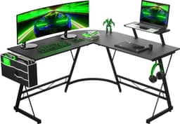 For The Win Hoekbureau - L-Vormig Game Bureau - 131x131x74 cm - Gaming Bureau - Monitor Standaard - Gaming Desk - Computer Tafel - Gaming Tafel — thumbnail 1
