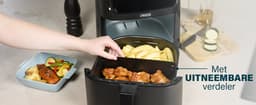 Princess 182061 Airfryer XXL 6,5L - Digitale Heteluchtfriteuse met Uitneembare Scheidingswand - Zwart - 1800 watt - 12 programma's - Digitale timer - Temperatuurbereik 80-200 °C - BPA- en PFOA-vrij — thumbnail 18