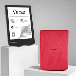PocketBook Verse Mist Grey + Rood PocketBook hoesje — thumbnail 1