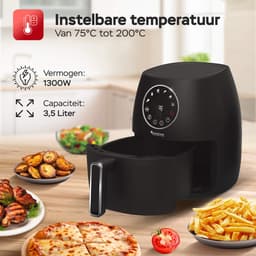 TurboTronic AF210 Digitale Airfryer - Heteluchtfriteuse - 3.5L - Zwart — thumbnail 3