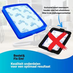 Fixem® Filterset geschikt voor Philips stofzuiger FC8003 & CP0618 - voor PowerPro Expert series - hepafilter allergiefilter stofzuigerfilter - nr. FC6042 - FC9729, 9741, 9743, 9744 en 9745 — thumbnail 7