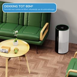Friskair Luchtreiniger - Air purifier met HEPA Filter - Luchtkwaliteitsindicator - Tegen Allergieën, Huisstofmijt & Fijnstof - 300 m³/h - Slaapstand - Ionisator - Bedienbaar via App — thumbnail 2