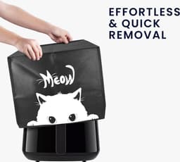 kwmobile heteluchtfriteuse beschermhoes geschikt voor Philips Essential Airfryer L - Kunststof hoes voor friteuse - design — thumbnail 6
