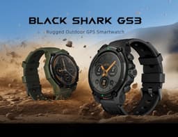 Smartwatch - GPS - Zwart - Inclusief 2 bandjes - Black Shark GS3 — thumbnail 8