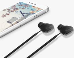 kwmobile Strap Compatible with Anker Soundcore Space A40 - Silicone Cord Holder for Wireless Earphones - Black — thumbnail 5