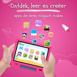 CosmoToys® Kids Tablet - Kindertablet - Tablet Kinderen - Vanaf 3 Jaar - Speelgoed voor in de Auto & Onderweg - 10 Inch - Android 12 - Ouderlijk Toezicht - 6000 mAh - Roze — thumbnail 6