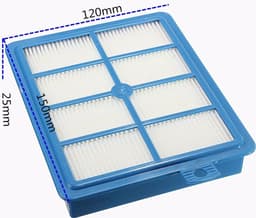 2x HEPA Allergie Filter geschikt voor Philips Electrolux AEG Tornado Stofzuiger H12 Jewel Marathon Performer PowerPro Jetmaxx series Specialist FC8031/01 — thumbnail 3