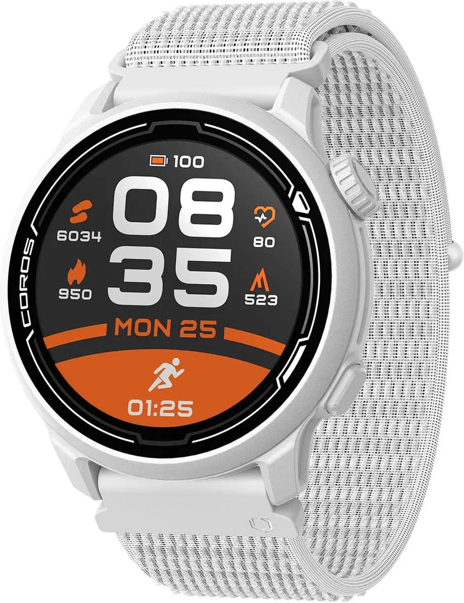Coros Pace 2 - GPS Sporthorloge - Wit - Nylon horlogebandje - 42 mm — afbeelding 1