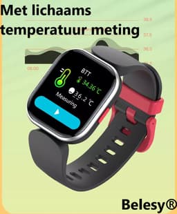 Belesy® Humble - Smartwatch Meisjes– Kinder Horloge – Stappenteller – Calorieën –Hartslag – Sporten –Je eigen foto als wijzerplaat - Kleurenscherm - Full Touch – Paars – Siliconen - Moederdag — thumbnail 11