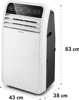 Klarstein Mobiele airconditioner met luchtafvoerslang, 4-in-1 airconditioner met ventilator, luchtontvochtiger & nachtmodus, Kleine & draagbare airconditioner voor thuis & op kantoor, Laag verbruik, 9000 BTU,6 kW voor 33 m² - Afstandsbediening — thumbnail 20