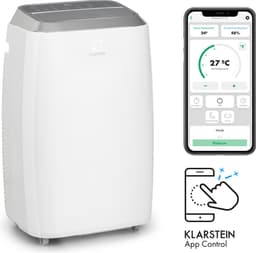 Klarstein Mobiele airconditioner met luchtafvoerslang, 4-in-1 airconditioner met ventilator, luchtontvochtiger & nachtmodus, Kleine & draagbare airconditioner voor thuis & op kantoor, Laag verbruik, 12000 BTU,5 kW voor 56 m² - Afstandsbediening — thumbnail 21