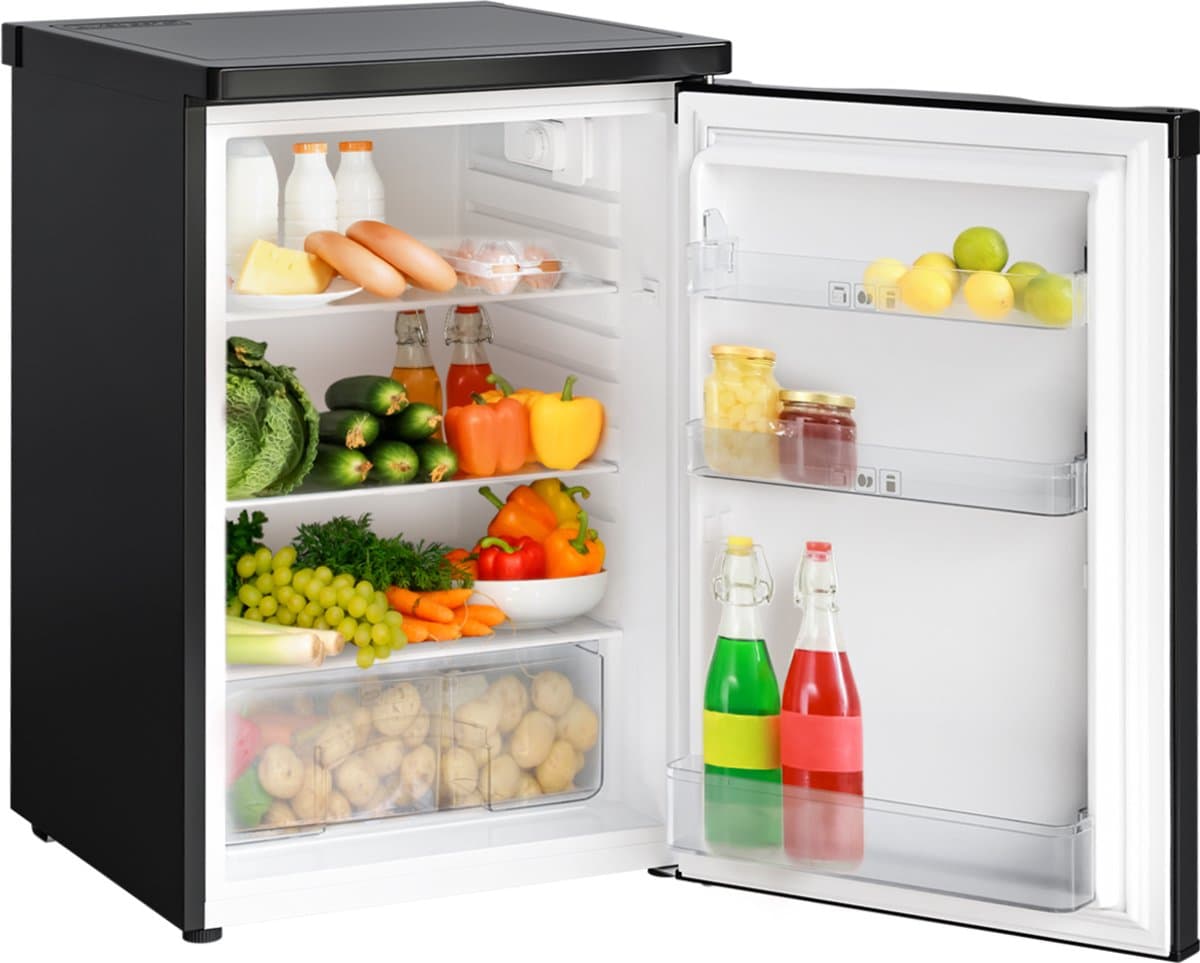 KitchenBrothers Koelkast - 127L - Tafelmodel - IJskast - Frigo - Vrijstaand - Zwart — afbeelding 1