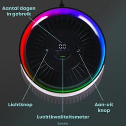 Swinkle Aurora Luchtreiniger - Air Purifier met LED Verlichting en HEPA Filter — thumbnail 8